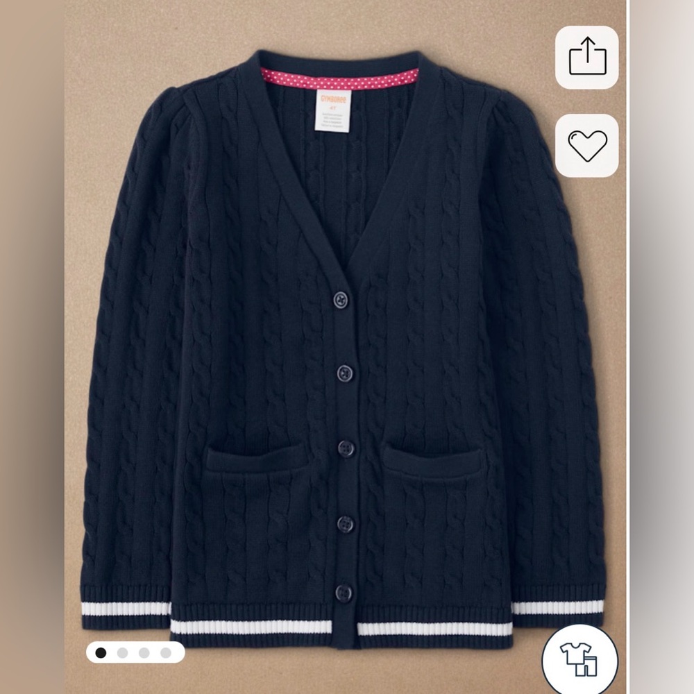 Gymboree Black Cable Knit Cardigan
